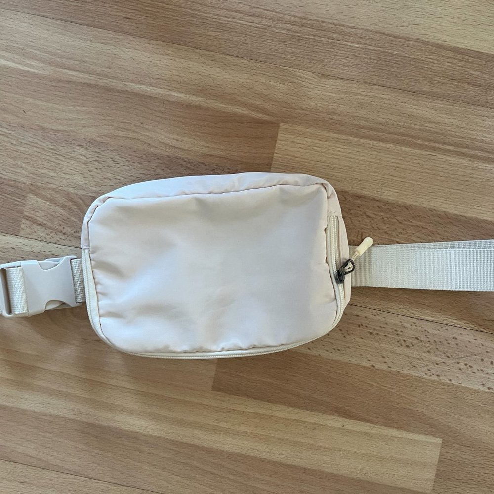 Cream Nylon Fanny pack